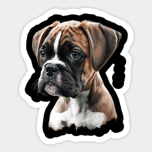 Puppy boxer Sticker